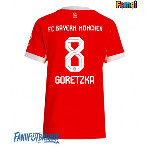 Bayern Munich Leon Goretzka #8 Tricou Fotbal Replică 2025-26 Femei Acasa Bayern Munich Leon Goretzka #8 Tricou Fotbal Replică 2025-26 Femei Acasa